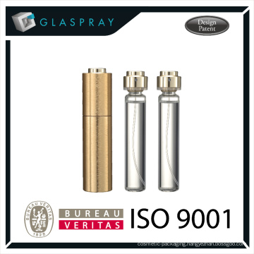 SCALA CNC Twist and Spray 20ml Brushed Gold Aluminium Alloy Refillable Perfume Atomizer